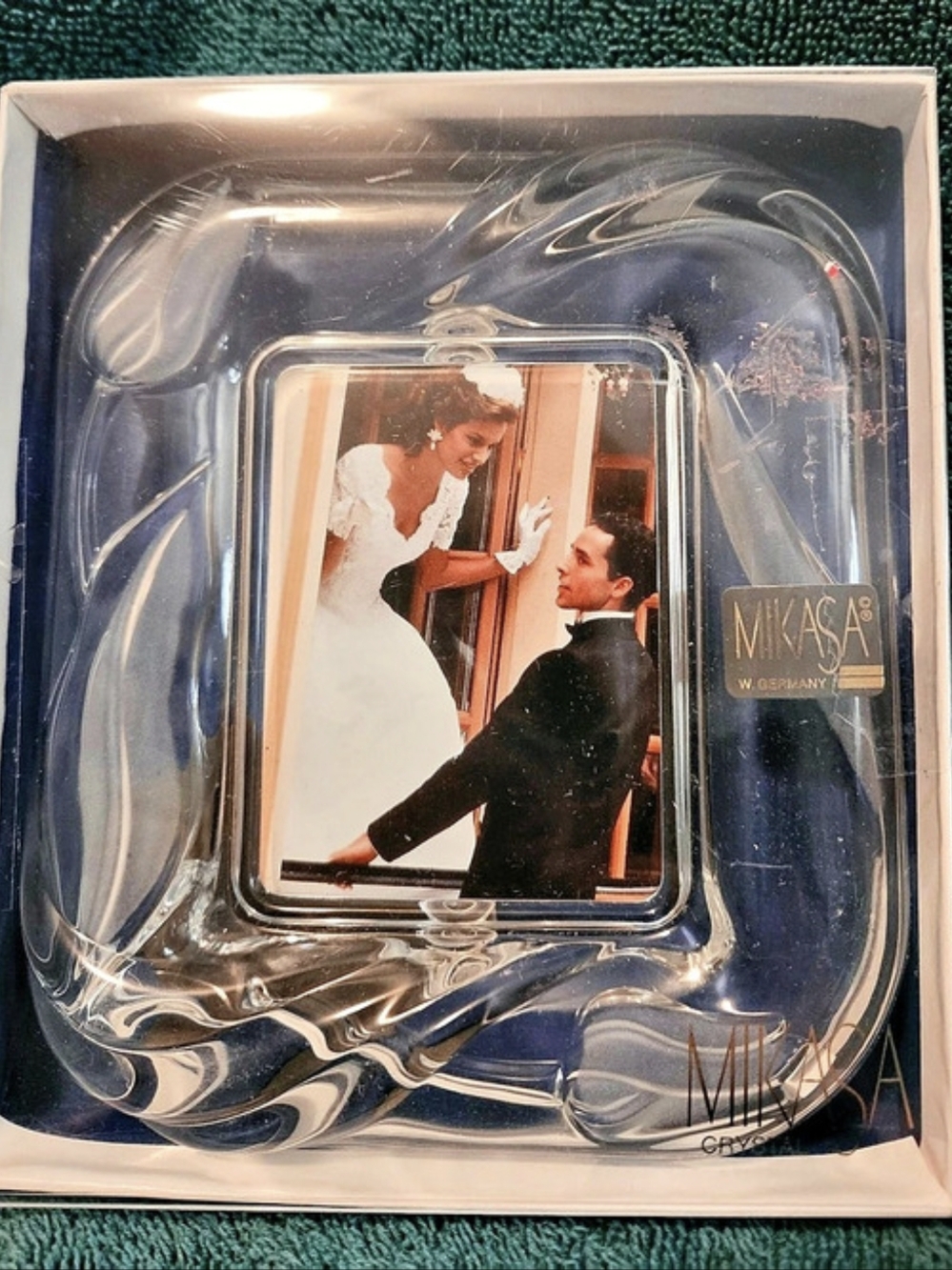 Mikasa Nadine Satin Picture Frame 6" Crystal Picture Frame NWT
